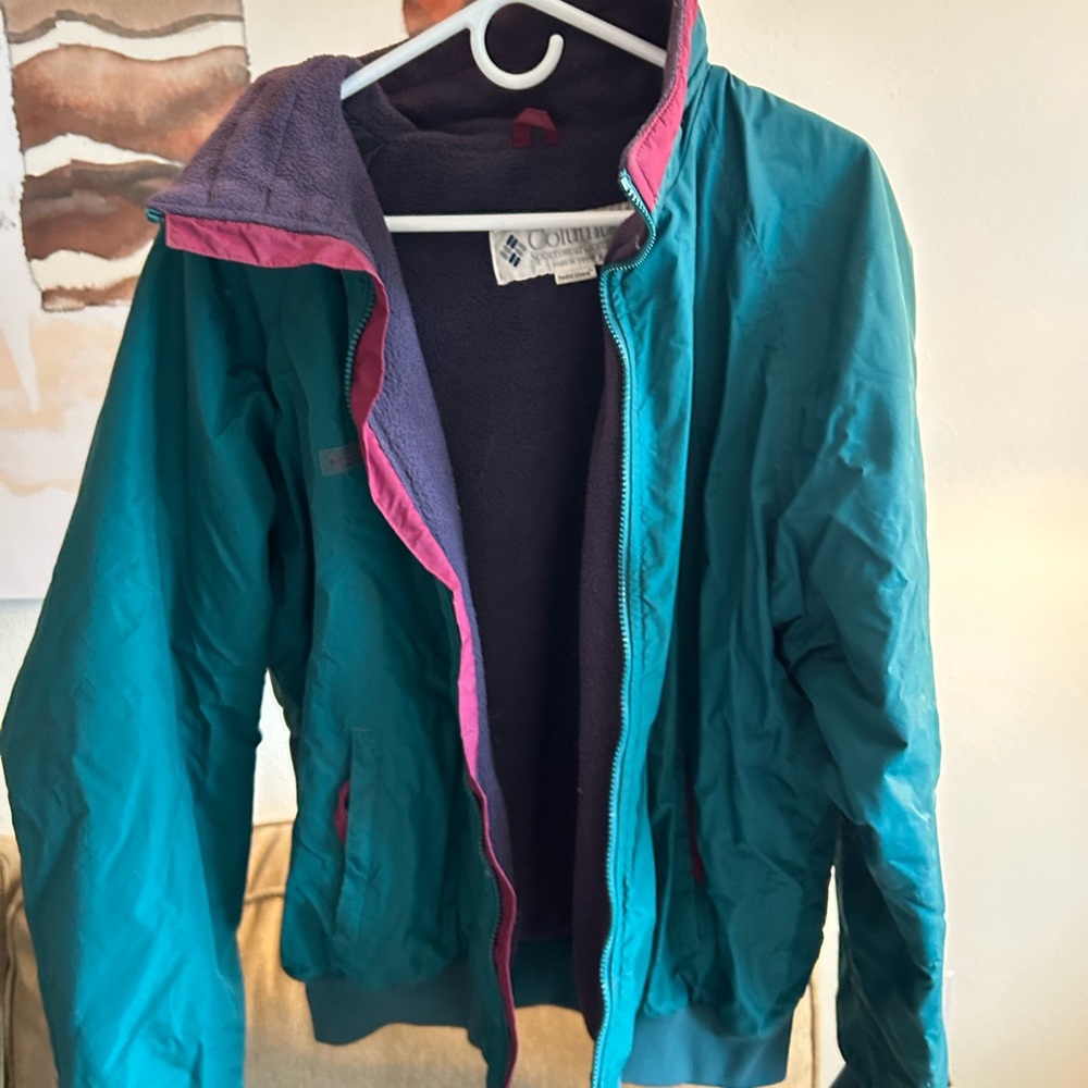 Columbia Teal and Pink Jacket